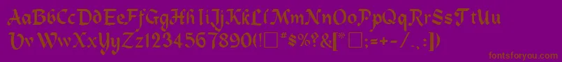 TrosiaRegular Font – Brown Fonts on Purple Background