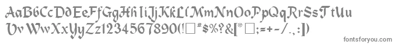 フォントTrosiaRegular – 白い背景に灰色の文字