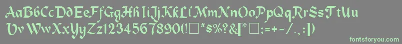 TrosiaRegular Font – Green Fonts on Gray Background