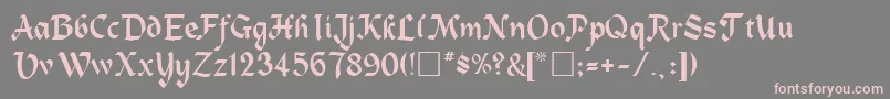 TrosiaRegular Font – Pink Fonts on Gray Background