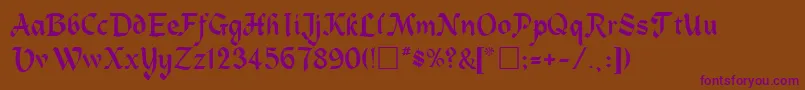 TrosiaRegular-Schriftart – Violette Schriften auf braunem Hintergrund