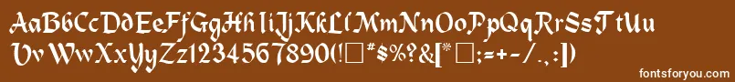 TrosiaRegular Font – White Fonts on Brown Background