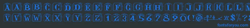 Angelots Font – Blue Fonts on Black Background