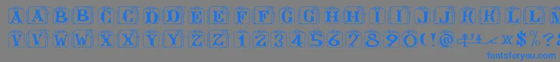 Angelots Font – Blue Fonts on Gray Background