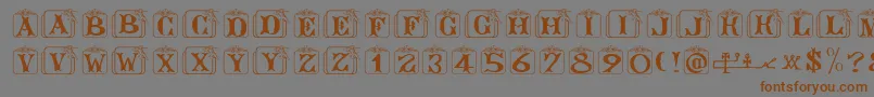 Angelots Font – Brown Fonts on Gray Background