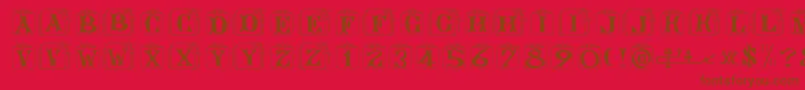 Angelots Font – Brown Fonts on Red Background