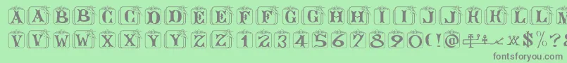 Angelots Font – Gray Fonts on Green Background