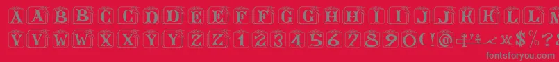 Angelots Font – Gray Fonts on Red Background