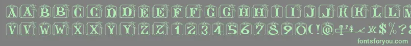 Angelots Font – Green Fonts on Gray Background