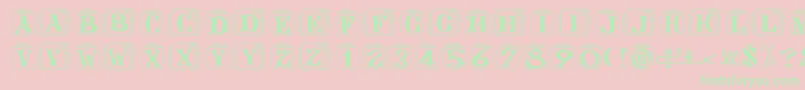 Angelots Font – Green Fonts on Pink Background