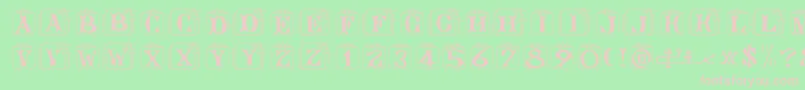 Angelots Font – Pink Fonts on Green Background