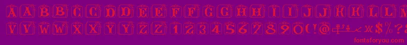 Angelots Font – Red Fonts on Purple Background