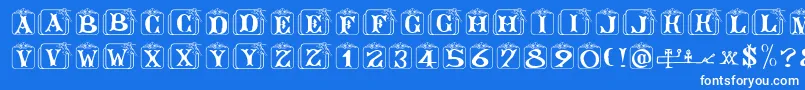 Angelots Font – White Fonts on Blue Background