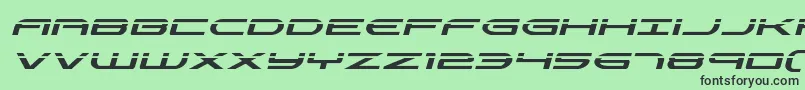 フォントAntietamlaserital – 緑の背景に黒い文字