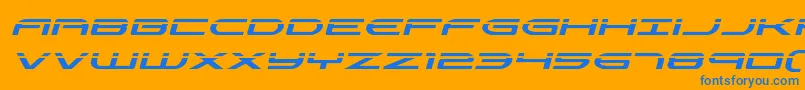 フォントAntietamlaserital – オレンジの背景に青い文字