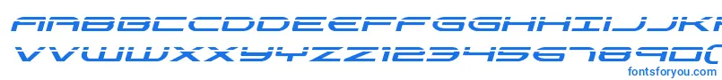 フォントAntietamlaserital – 白い背景に青い文字