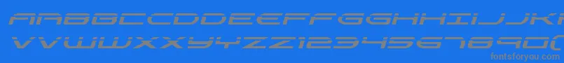 フォントAntietamlaserital – 青い背景に灰色の文字