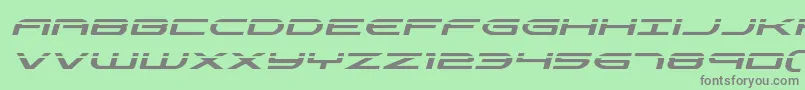 フォントAntietamlaserital – 緑の背景に灰色の文字