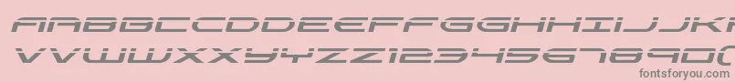 フォントAntietamlaserital – ピンクの背景に灰色の文字