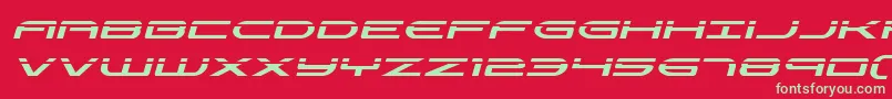 フォントAntietamlaserital – 赤い背景に緑の文字