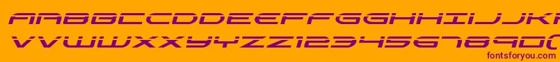 Antietamlaserital-Schriftart – Violette Schriften auf orangefarbenem Hintergrund