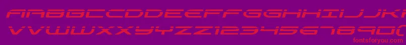 Antietamlaserital-Schriftart – Rote Schriften auf violettem Hintergrund