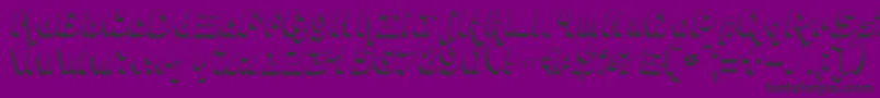 Fonte Ampad3D2 – fontes pretas em um fundo violeta