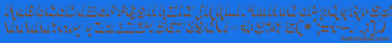 More about Ampad3D2 Font Ampad3D2 Font – Brown Fonts on Blue Background