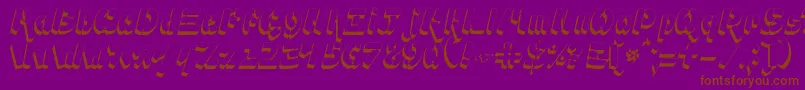 Ampad3D2 Font – Brown Fonts on Purple Background