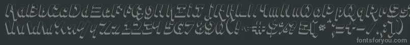 Ampad3D2 Font – Gray Fonts on Black Background