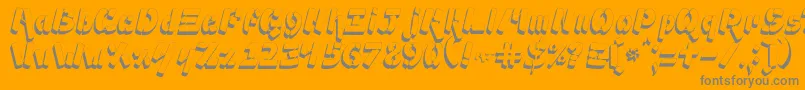Шрифт Ampad3D2 – серые шрифты на оранжевом фоне