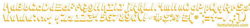 Шрифт Ampad3D2 – оранжевые шрифты на белом фоне