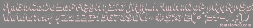 More about Ampad3D2 Font Ampad3D2 Font – Pink Fonts on Gray Background