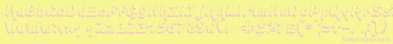 Шрифт Ampad3D2 – розовые шрифты на жёлтом фоне