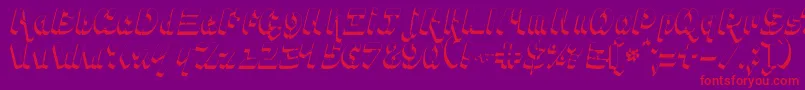 Шрифт Ampad3D2 – красные шрифты на фиолетовом фоне