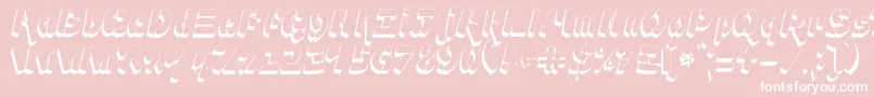 Ampad3D2 Font – White Fonts on Pink Background