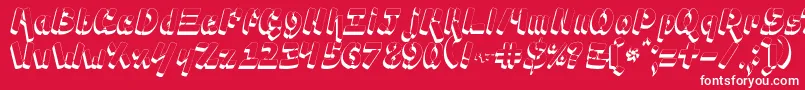 Ampad3D2 Font – White Fonts on Red Background