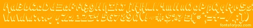 More about Ampad3D2 Font Ampad3D2 Font – Yellow Fonts on Orange Background