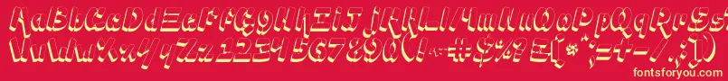 More about Ampad3D2 Font Ampad3D2 Font – Yellow Fonts on Red Background