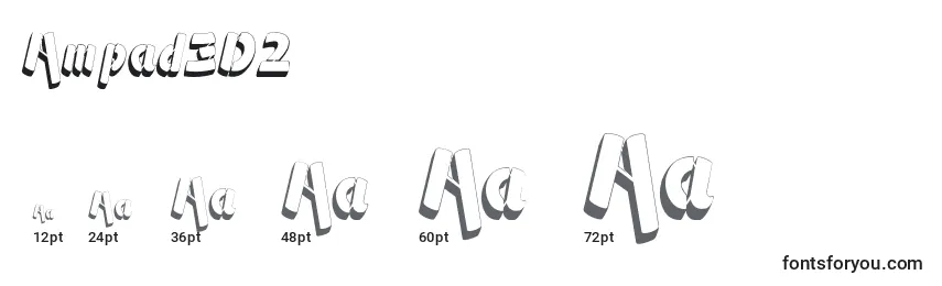 Ampad3D2 Font Sizes