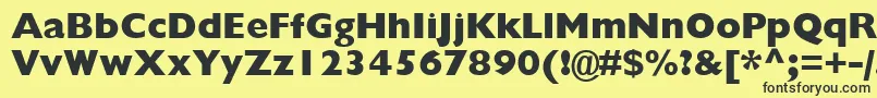 GillBlackSsiExtraBold Font – Black Fonts on Yellow Background