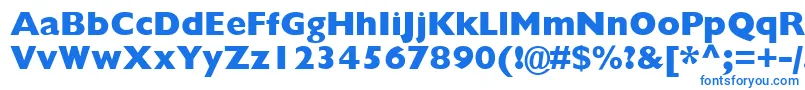 フォントGillBlackSsiExtraBold – 白い背景に青い文字