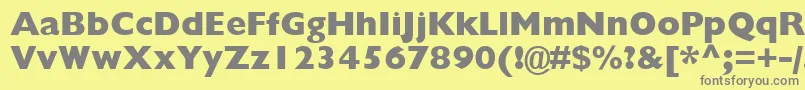 GillBlackSsiExtraBold Font – Gray Fonts on Yellow Background