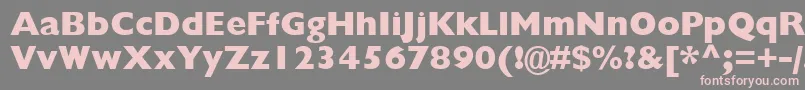 GillBlackSsiExtraBold Font – Pink Fonts on Gray Background