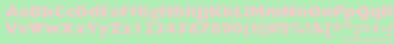 GillBlackSsiExtraBold Font – Pink Fonts on Green Background