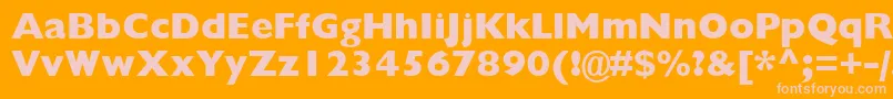 GillBlackSsiExtraBold Font – Pink Fonts on Orange Background