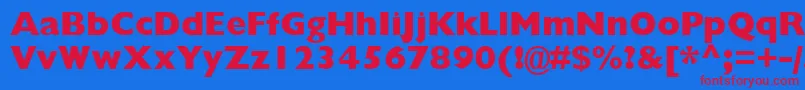 GillBlackSsiExtraBold Font – Red Fonts on Blue Background