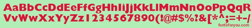 GillBlackSsiExtraBold Font – Red Fonts on Green Background