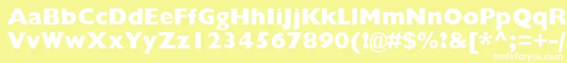 GillBlackSsiExtraBold Font – White Fonts on Yellow Background