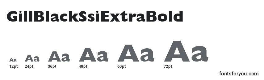 GillBlackSsiExtraBold Font Sizes